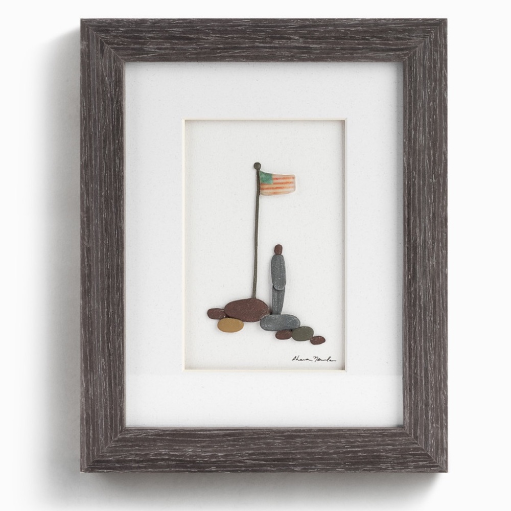 ✅Demdaco The Sharon Nowlan Proud Patriotic Wall Art - Gray